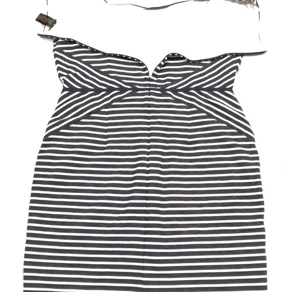 Ann Taylor Women’s Navy Blue White Stripe Summer Shirt Dress Size 14 - Picture 5 of 12